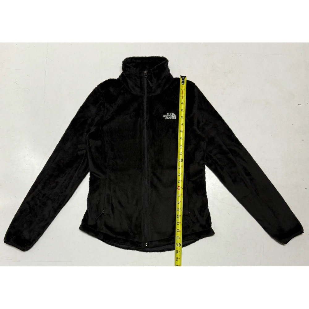 The North Face Fleece Faux Fur‎ Jacket Full Zip Soft Cozy Black Womens Size S
